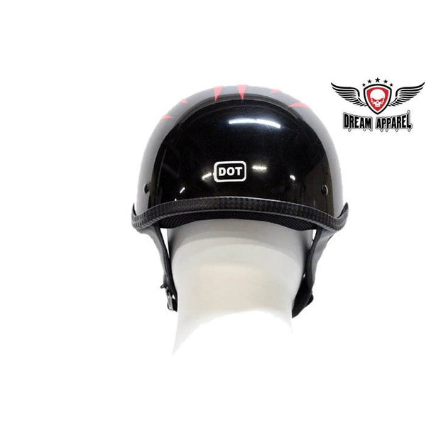 DOT Approved Motorcycle Helmet W/ Flames Graphic