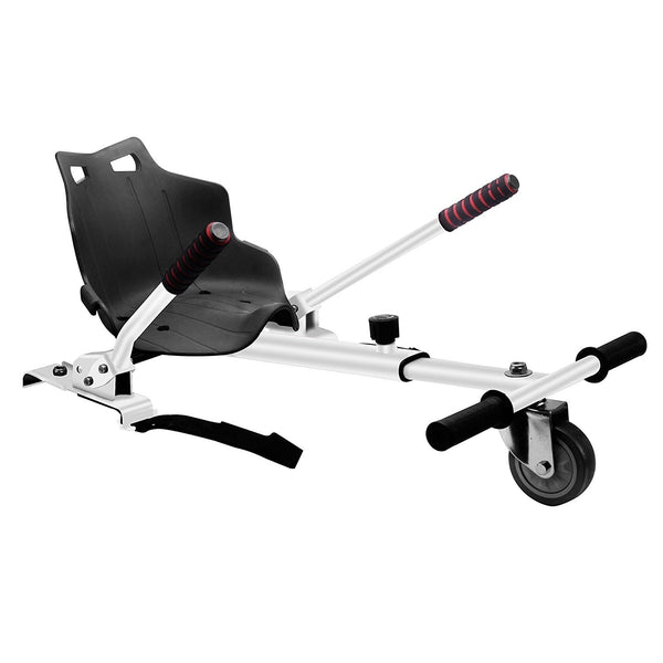 White Mini Kart Hoverboard     Fun for kids     Easy to install     Durable steel material     Easy to control