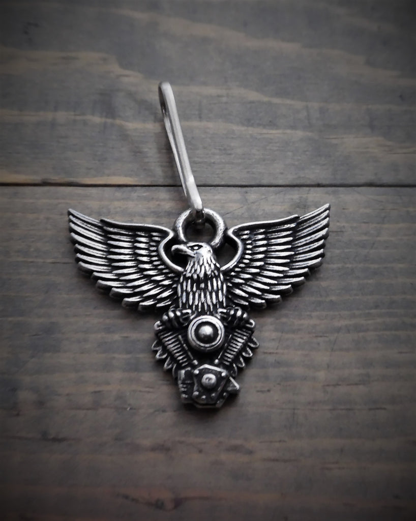 Eagle V-Twin Zipper Pull