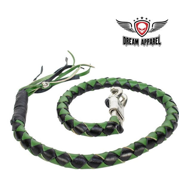 Green & Black Get Back Whip For Motorcycles
