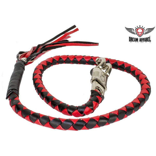 Red & Black Get Back Whip For Motorcycles