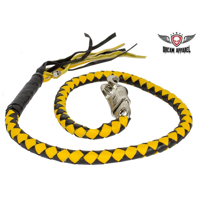 Black & Yellow Get Back Whip For Motorcycles