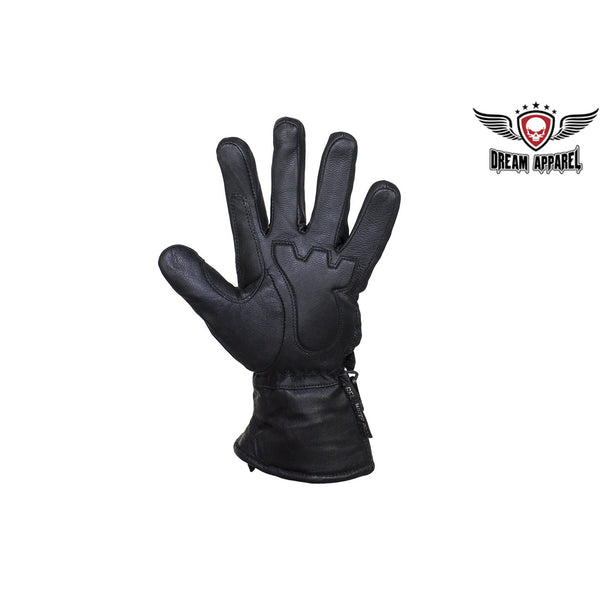 Waterproof Reflective Nappa Leather Riding Gloves