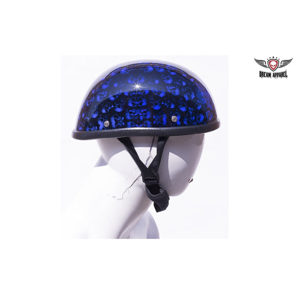 Gorgeous Blue Skull Graveyard Eagle Novelty Helmet