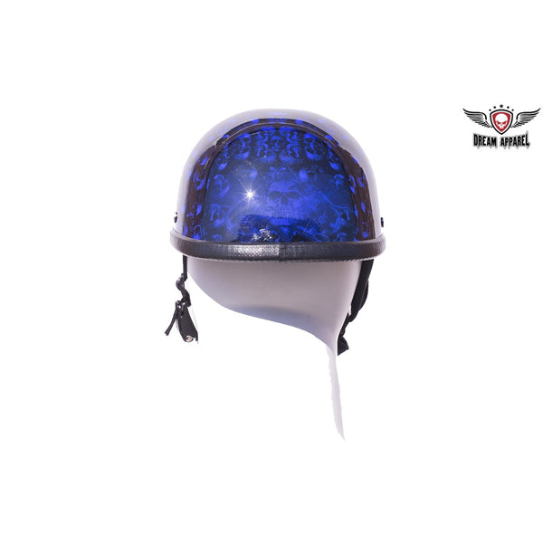 Gorgeous Blue Skull Graveyard Eagle Novelty Helmet