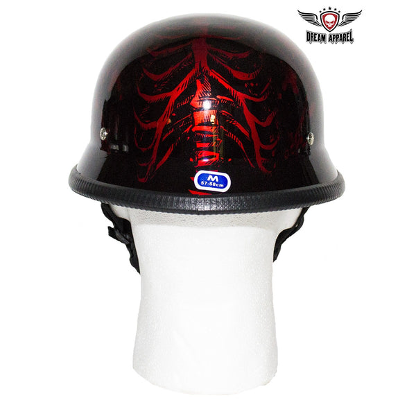 Take a second and check out the new Burgundy Novelty Helmet with Horned Skeletons.