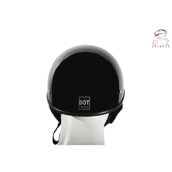 Shiny black finish UV protective finish This D.O.T. helmet meets or exceeds all D.O.T. Standards Small and light shell Low-profile fit (No big mushroom-head look)