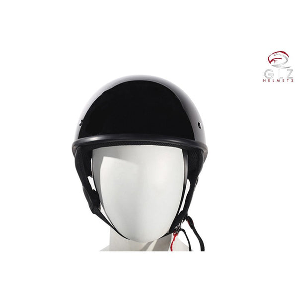 Shiny black finish UV protective finish This D.O.T. helmet meets or exceeds all D.O.T. Standards Small and light shell Low-profile fit (No big mushroom-head look)