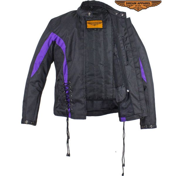 New Black & Purple Textile Racing Jacket