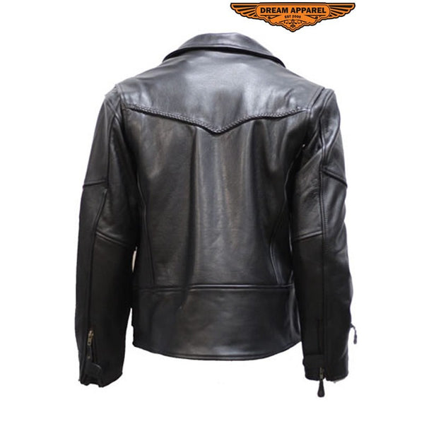 Mens Braided Pisto Pete Motorcycle Jacket