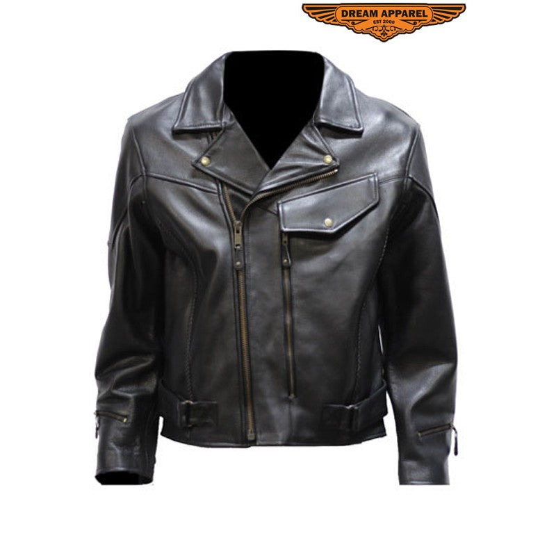 Mens Braided Pisto Pete Motorcycle Jacket