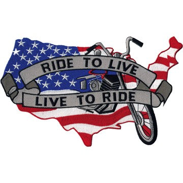 Country Map "Ride to Live, Live to Ride"