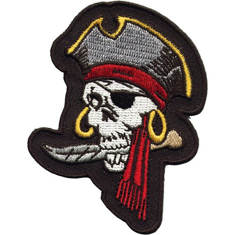 Eye-Patch Skull Motorcycle Patch