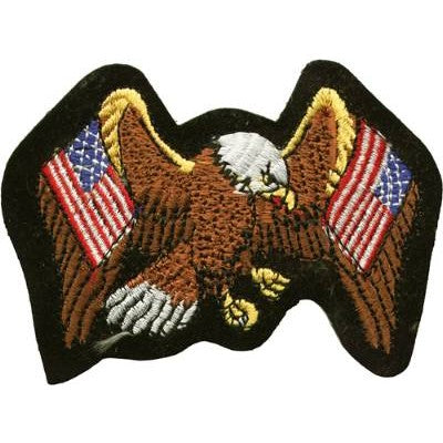 Eagle with 2 American Flags Patch