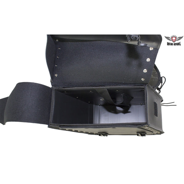 Black Concealed Carry Saddlebag with Studs