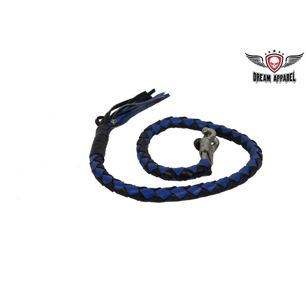 Black & Blue Get Back Whip For Motorcycles
