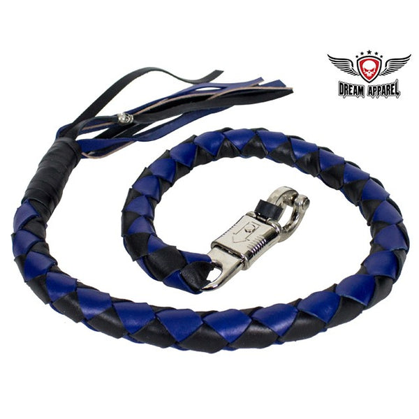 Black & Blue Get Back Whip For Motorcycles