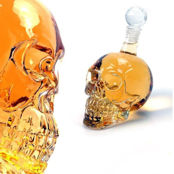 New 350ml Crystal Skull Head Vodka Whiskey Bottle Drinking Home Bar Decanter