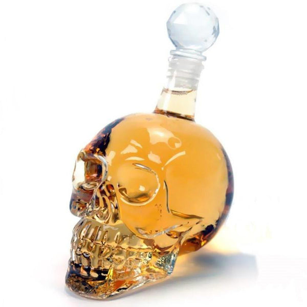 New 350ml Crystal Skull Head Vodka Whiskey Bottle Drinking Home Bar Decanter