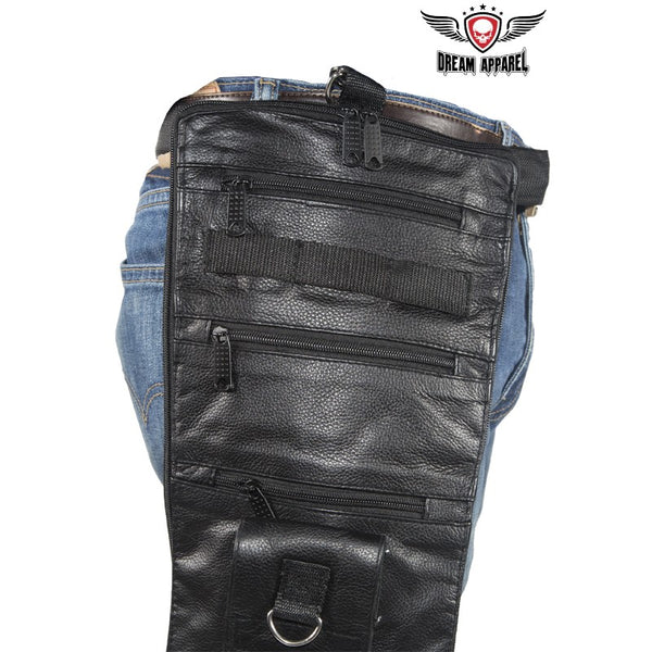 Leather Thigh Fanny Pack With Gun Pocket