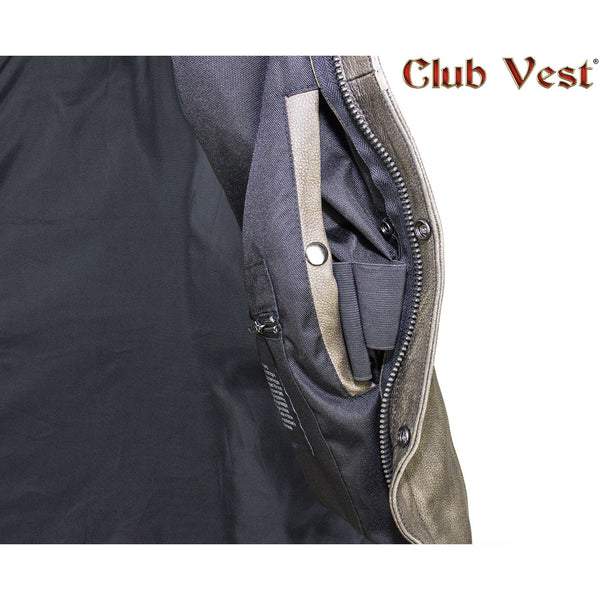 Men's Brown Leather Concealed Carry Vest by Club Vest®