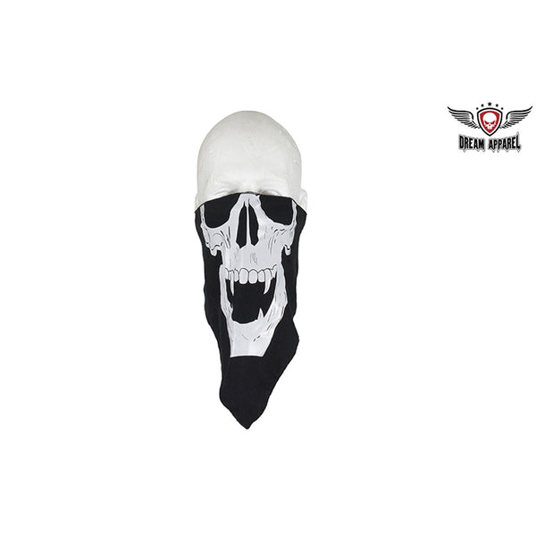 Skull with Fangs Cotton Face Mask