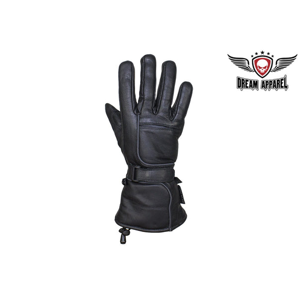 Waterproof Reflective Nappa Leather Riding Gloves