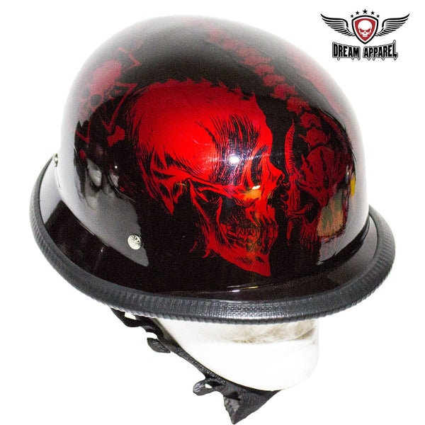 Take a second and check out the new Burgundy Novelty Helmet with Horned Skeletons.