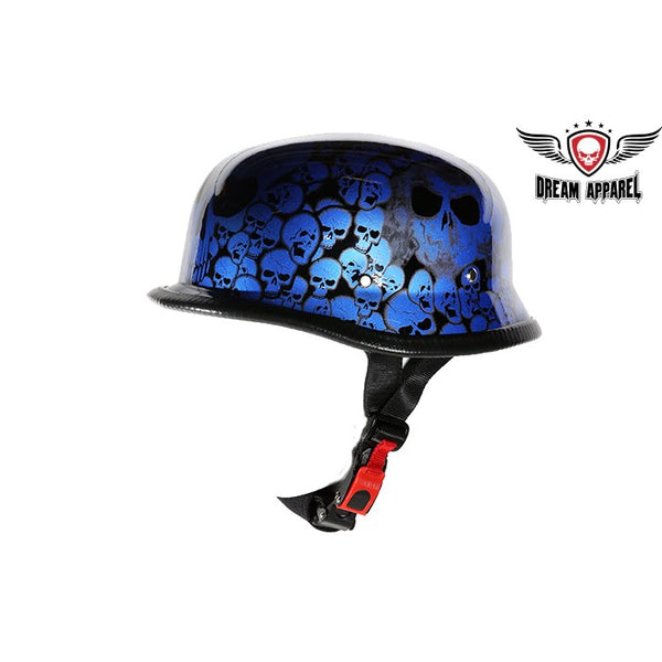 Blue Skull Graveyard German Novelty Helmet