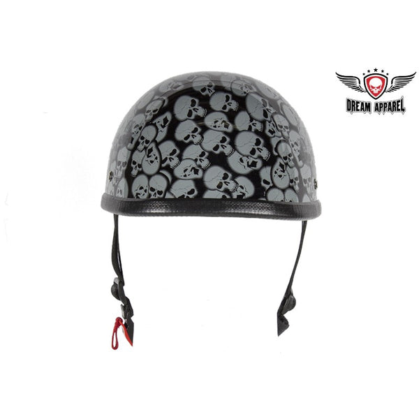 Gray Boneyard Eagle Novelty Helmet with Skulls