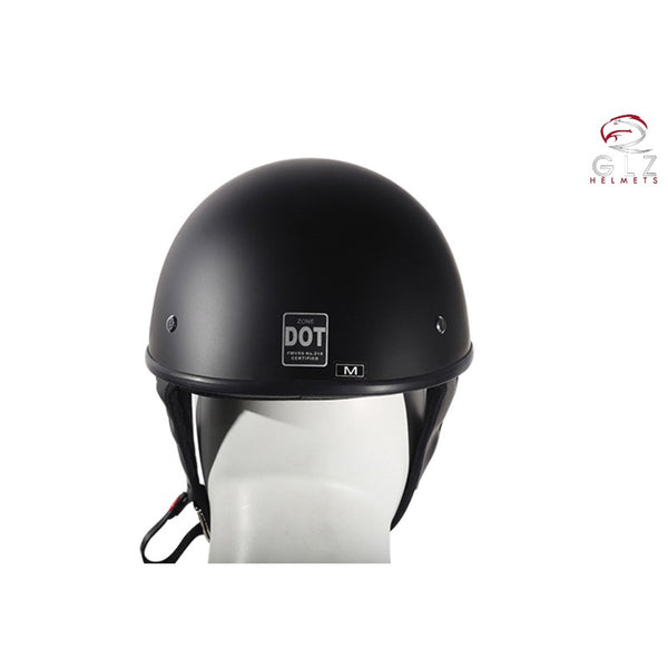 Low-Profile Flat Black DOT Approved Motorcycle Helmet