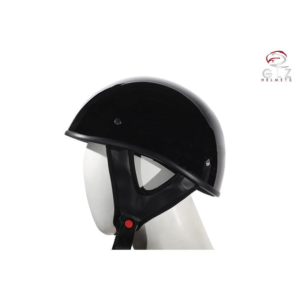 Shiny black finish UV protective finish This D.O.T. helmet meets or exceeds all D.O.T. Standards Small and light shell Low-profile fit (No big mushroom-head look)