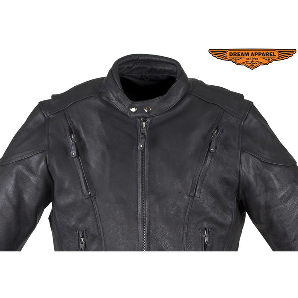 Men's Racer Jacket With Neck Warmer