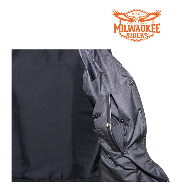 Men's Plain Leather Vest With Gun Pocket By Milwaukee Riders®