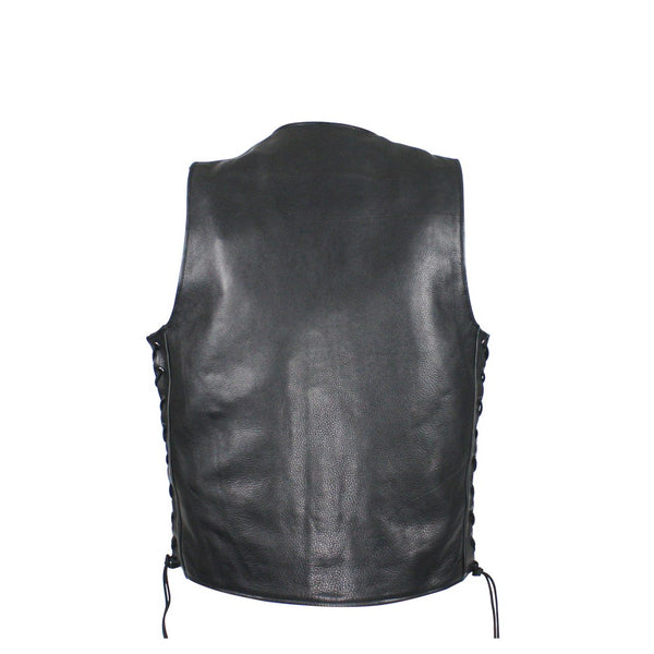 Mens Leather Vest With Concealed Gun Pockets By Milwaukee Riders®