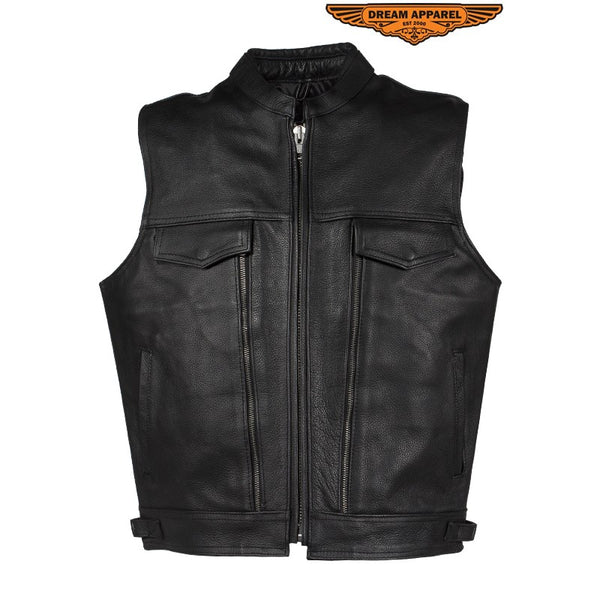 Men's Motorcycle Club leather Vest