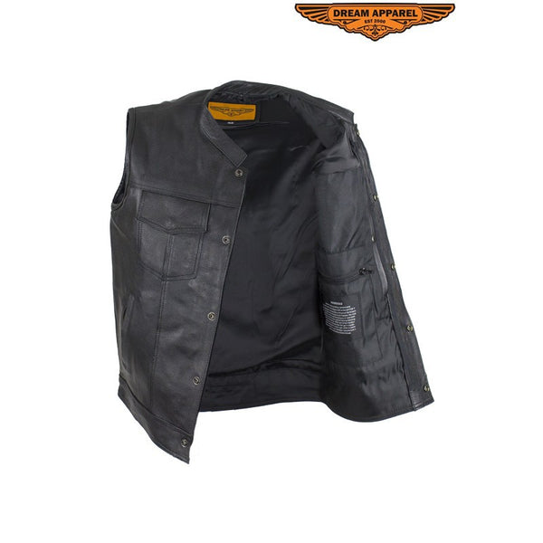 Motorcycle Club Vest With Gun Pockets On Both Sides