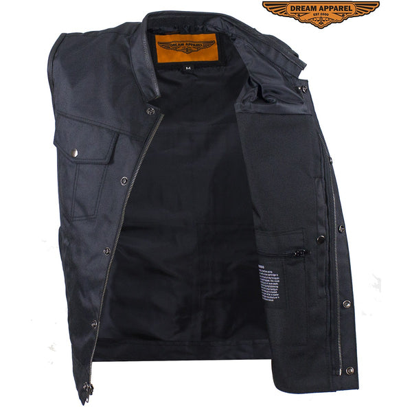 Men's Motorcycle Club Textile Vest With Gun Pocket