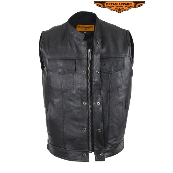 Motorcycle Club Vest With Zipper