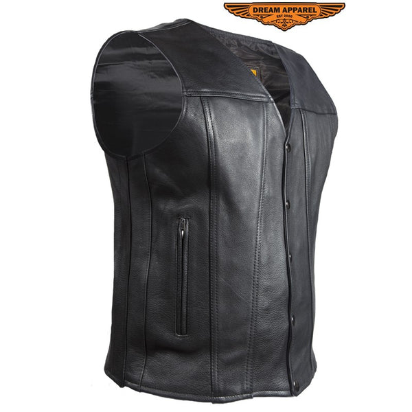 Classic Motorcycle Club Vest with Gun Pockets