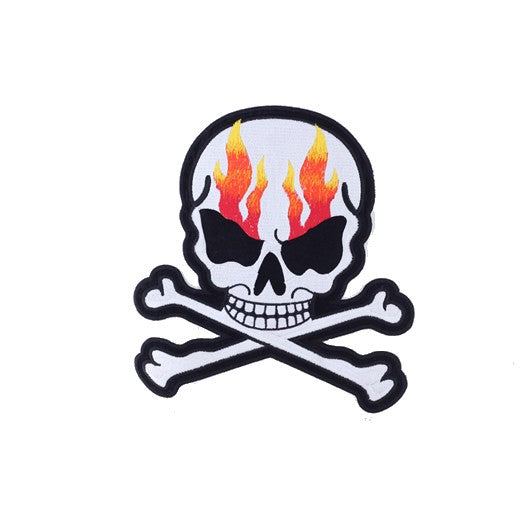 Flaming Skull & Crossbones