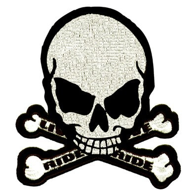 Skull Crossbones Patch "Ride to Live, Live to Ride"