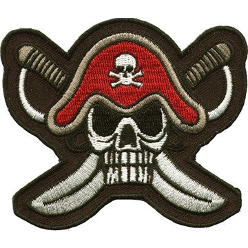 Captains Hat Skull and Crossbones Patch