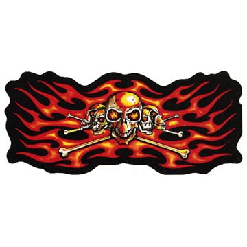 Skulls with Red Flames Patch