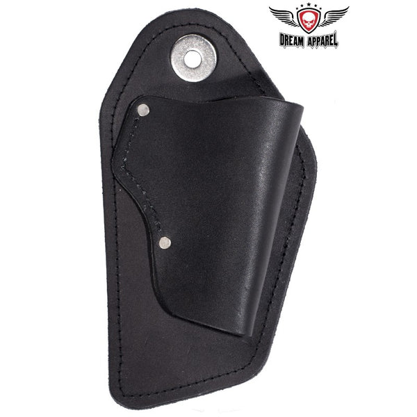 Motorcycle Heavy Duty Leather Saddlebag Gun Holster Fits All Styles