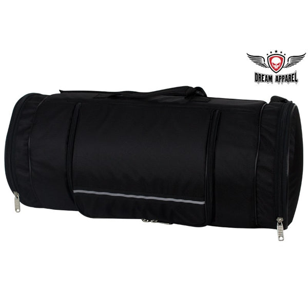 Black Triple Compartment Sissybar Bag