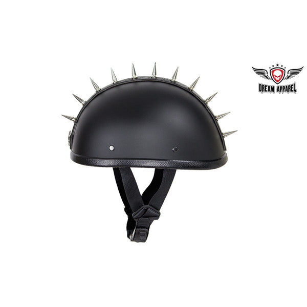 Adhesive Helmet Spikes With Metallic Skull