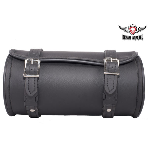 10" Plain PVC Motorcycle Tool Bag With 2 Roller Buckle Straps