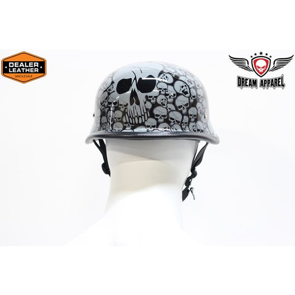 Gray Skull Graveyard German Novelty Helmet