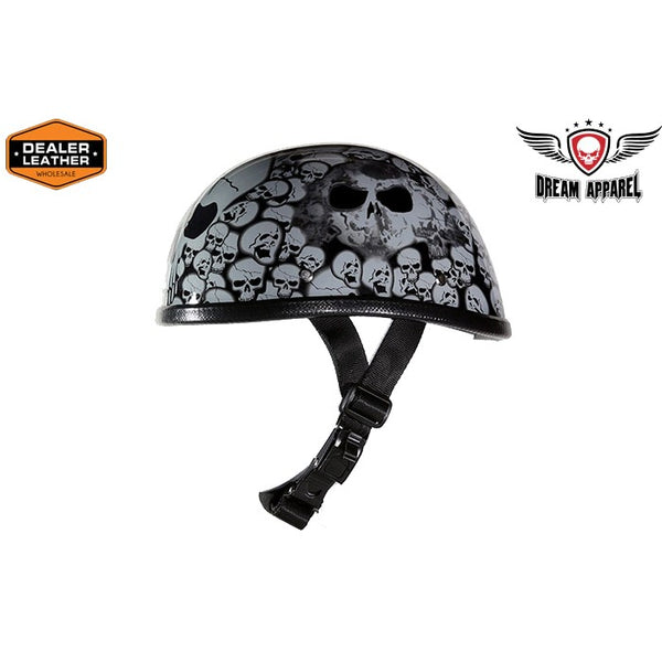 Gray Boneyard Eagle Novelty Helmet with Skulls